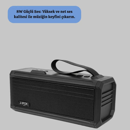 Taşınabilir J-IPOX P520 1200 mAh Bluetooth Hoparlör Mikrofonlu Yeni Nesil
