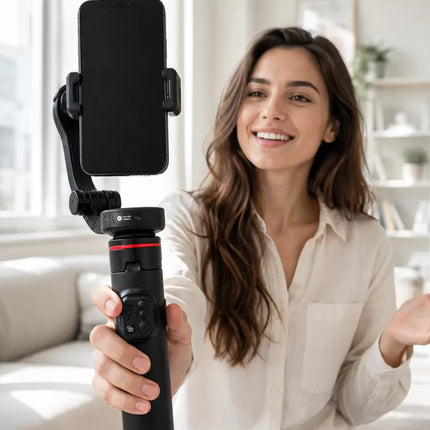 Akıllı Takipli Gimbal Selfie Stick Profesyonel Video Çekim Stabilizatörü Uzayabilir Tripod Bluetooth Kumandalı