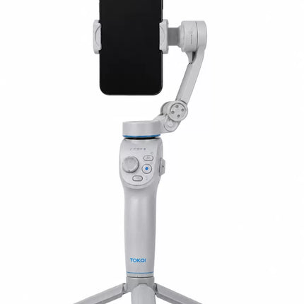 Yapay Zeka Takipli Telefon Gimbali Katlanabilir Tripod Bluetooth Kontrollü Dahili LED Işıklı