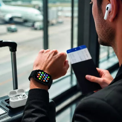 Bluetooth Arama Özellikli Akıllı Saat Seti Kablosuz Kulaklık Hediyeli, Android & iOS Uyumlu