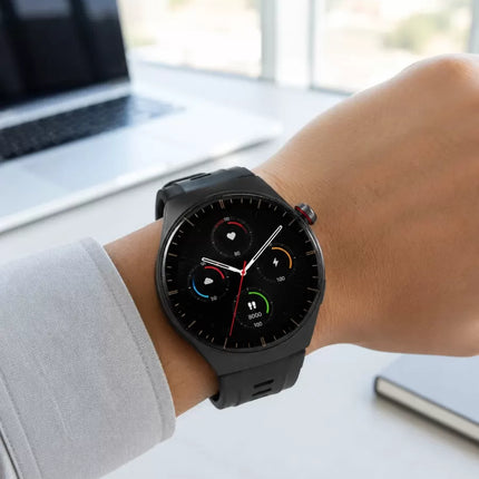 Bluetooth Konuşma Özellikli Akıllı Saat AMOLED Ekran, Sağlık Takibi ve 3 Farklı Kordon