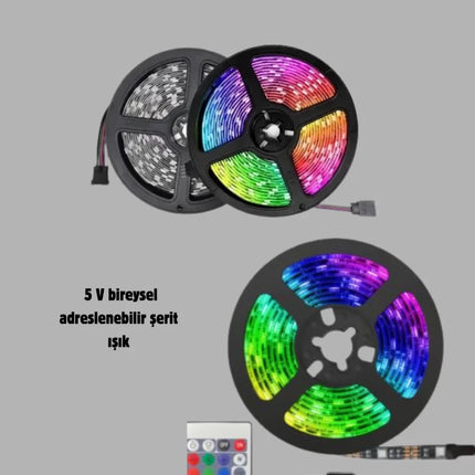 RGB Smart Şerit LED – TV Arkası ve Dekoratif Alanlar İçin Işık Şeridi