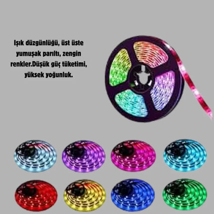 RGB Smart Şerit LED – TV Arkası ve Dekoratif Alanlar İçin Işık Şeridi
