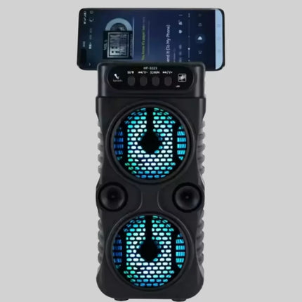 1200 mAh Şarjlı LED Işıklı Bluetooth Hoparlör – FM Radyolu, Hafıza Kart Destekli