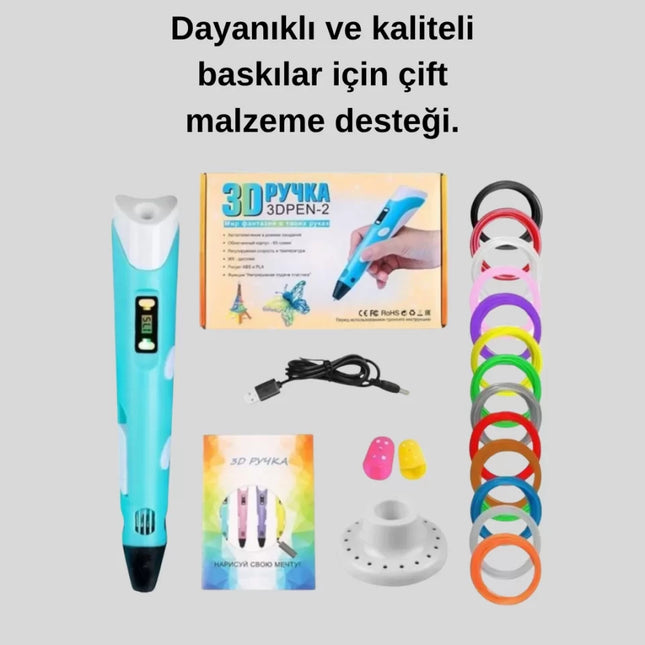 Yaratıcı Çizim ve Modelleme İçin Profesyonel 3D Yazıcı Kalem