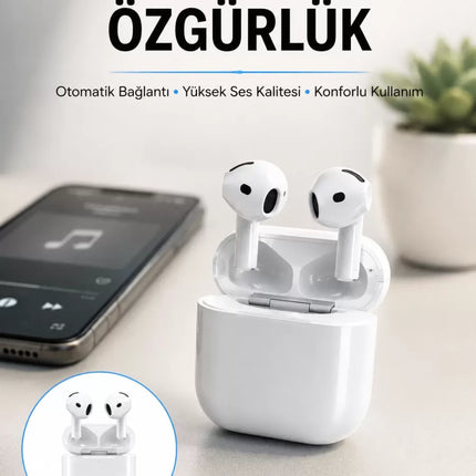4.Nesil Bluetooth Kulaklık Yüksek Ses Kaliteli Dokunmatik Kontrol Özellikli Yeni Nesil