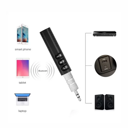 Bluetooth 4.1 Ses Alıcısı | 3.5mm Girişli Hoparlör & Kulaklıklar İçin Kablosuz Dönüştürücü