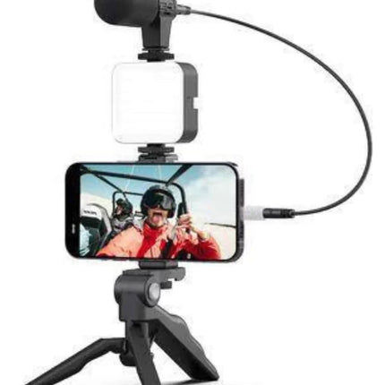 Video Making Kit Telefon Tutucu Vlog Video Mini Led Işıklı