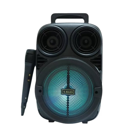 Kablosuz Karaoke Hoparlör Mikrofonlu RGB Işıklı 6.5 İnç Bluetooth Speaker Taşınabilir