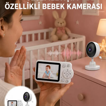 2.8 İnç Ekranlı Bebek Kamerası Gece Görüşlü ve Sesli İletişim Yeni Nesil