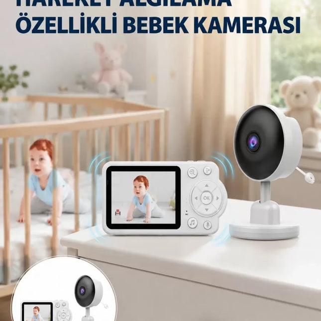 Gece Görüşlü Bebek Kamerası Ninni ve Alarm Özellikli Yeni Nesil