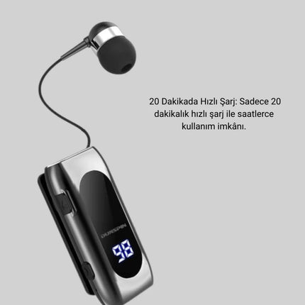 20 Dakikada Hızlı Şarj – Titreşimli Uyarılı Kablosuz Kulaklık