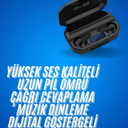 Rgb Işıklı Çift Mikrofonlu Siyah Profesyonel Oyuncu Kulaklığı Kablosuz Kulakiçi Yeni Nesil