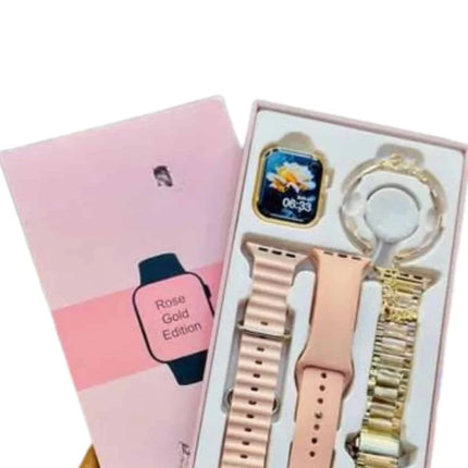 Yeni Nesil Kadın Akıllı Saat Rose Gold Android ve İos Uyumlu