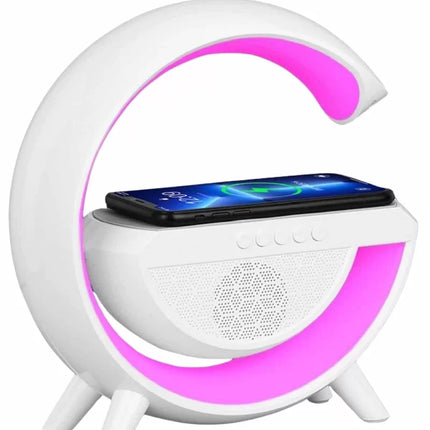 Bluetooth Hoparlör G Şekli Atmosfer Akıllı Rgb Lamba Wireless Kablosuz Şarj