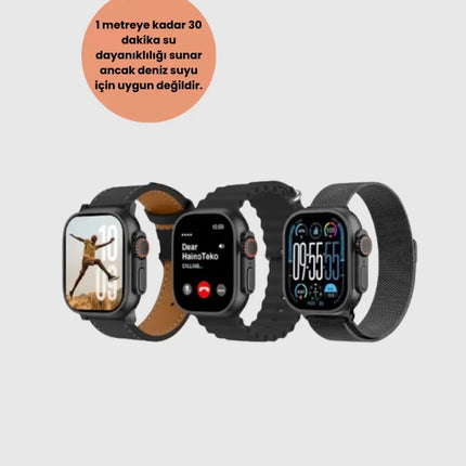 AMOLED Akıllı Saat Bluetooth Arama Su Geçirmez Yeni Nesil