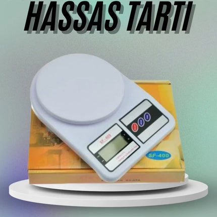 Mutfak Tartısı Dijital Göstergeli Hassas Tartı 10 Kg Kapasiteli