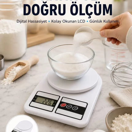Pratik ve Şık Tasarımıyla Dijital Mutfak Tartısı Yeni Nesil
