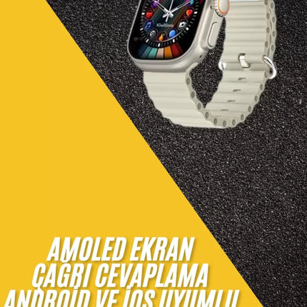 Akıllı Saat Kol Saati Android ve İOS Uyumlu Nabız Ölçer Sesli Asistan Yeni Nesil