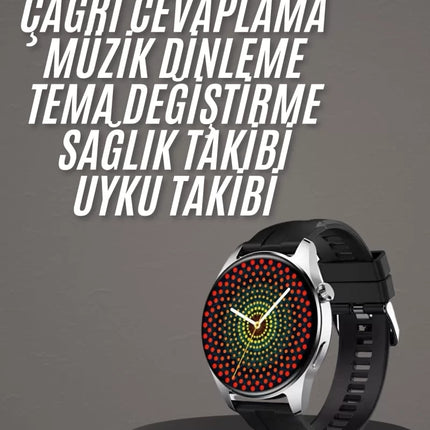 Akıllı Saat 1.5 Inç Amoled Ekran Çift Kordonlu GPS NFC Uyumlu
