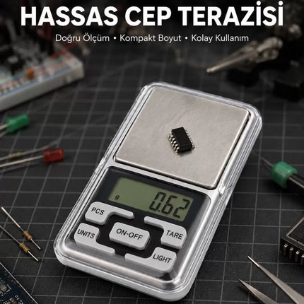 Kapaklı Dijital Cep Terazisi Hassasiyet 300 Gr Yeni Nesil