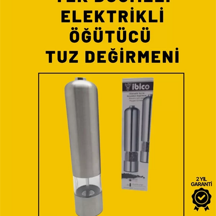 Pil İle Çalışan Elektrikli Baharat Öğütme Cihazı Ergonomik Şeffaf Gövde