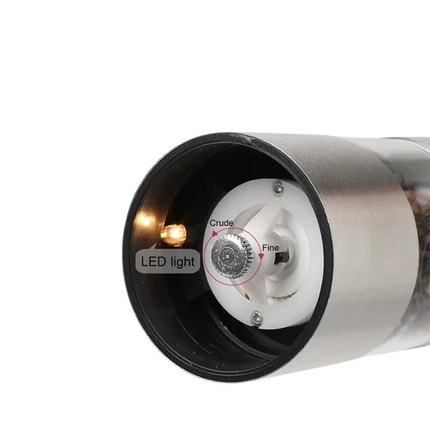 Pil İle Çalışan Elektrikli Baharat Öğütme Cihazı Ergonomik Şeffaf Gövde