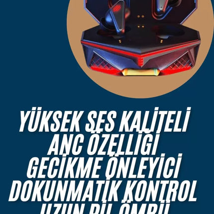 Profesyonel TWS Işıklı Kablosuz Bluetooth Kulaklık Oyuncu Kulaklığı Yeni Nesil