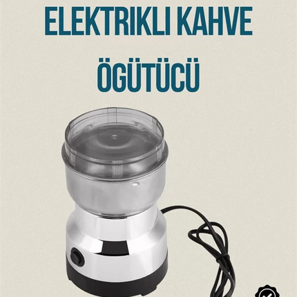 Kompakt Elektrikli Kahve ve Baharat Öğütücü | 14500 Devir, Şeffaf Kapaklı, Hediye İçin İdeal
