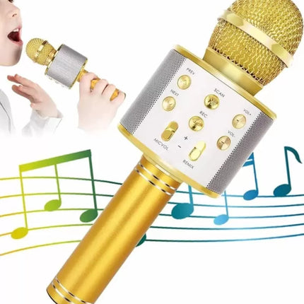 Karaoke Mikrofon Dahili Hoparlörlü Sd-usb-aux Girişli Bluetooth Hoparlör