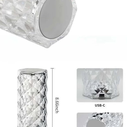 Yeni Nesil Modern Kristal Masa ve Gece Lambası Dokunmatik Renk Değiştirebilen
