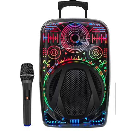 Taşınabilir Bluetooth Speaker Mikrofonlu RGB Işıklı Karaoke Ses Sistemi