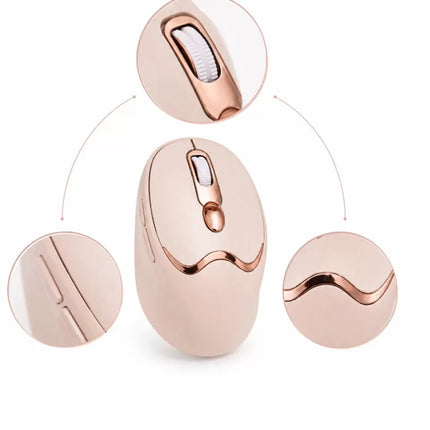 Şarjlı Kablosuz Mouse Sessiz Tıklama Bluetooth ve USB Destekli