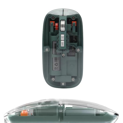 Bluetooth ve 2.4G USB Destekli Pilli Kablosuz Şeffaf Mouse Yeni Nesil