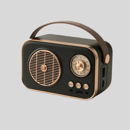 Retro Tarz Kablosuz Radyo – Bluetooth, USB ve TF Kart Girişli