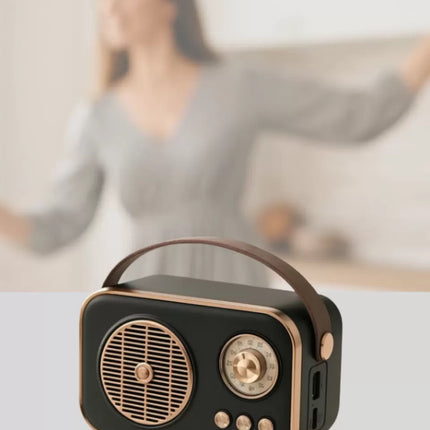 Retro Tarz Kablosuz Radyo – Bluetooth, USB ve TF Kart Girişli