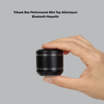 Silindir Tasarım Mini Bluetooth Hoparlör 10m Çekim Güçlü Bas ve Mikrofonlu