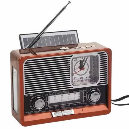 Saatli Fenerli Bluetooth Nostaljik Radyo AUX SD USB Girişli Bluetooth Hoparlör