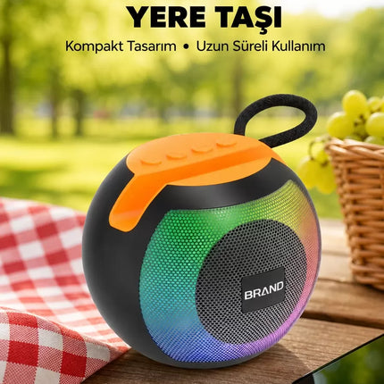 RGB Led Işıklı Güçlü Baslı Kablosuz Hoparlör Yeni Nesil