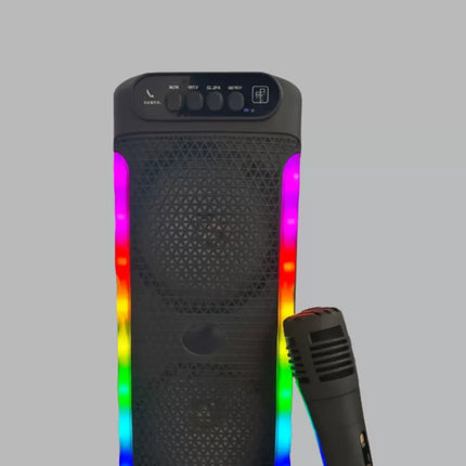 RGB Işıklı Çift Hoparlörlü Taşınabilir Bluetooth Speaker ve Mikrofon Yeni Nesil