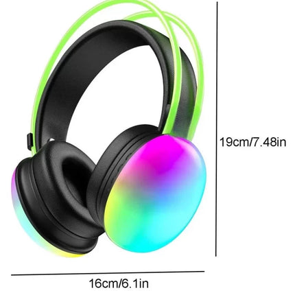 RGB Işıklı Yüksek Ses Kaliteli Kablosuz Kulak Üstü Bluetooth Kulaklık