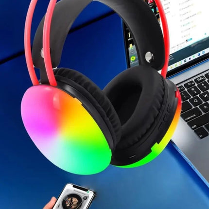Kulak Üstü Kablosuz Bluetooth Kulaklık Unısex Renkli Işıklı Kulaklık