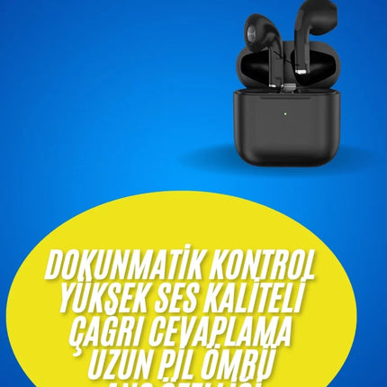 En Çok Tercih Edilen Bluetooth Kulaklık Mikrofonlu Silikonsuz Dokunmatik Kontrol