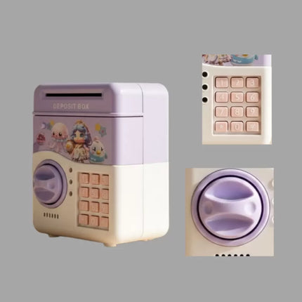Mor Otomatik Para Girişli Elektronik Şifreli Kumbara