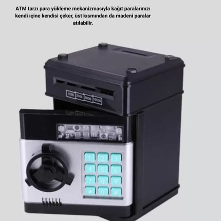 Otomatik Para Çeken Şifreli ATM Tasarımlı Kumbara
