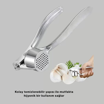Mutfak Sarımsak Ezici Kaymaz Saplı Güçlü Mekanizma