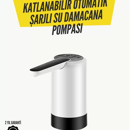 Katlanabilir Şarjlı Damacana Su Pompası Pratik Kullanım
