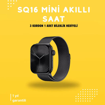 Akıllı Saat SQ-16 Mini Series 10 | Unisex Tasarım, Sağlık ve Spor Takibi
