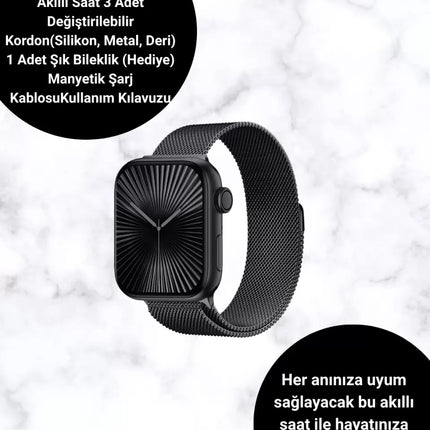 Akıllı Saat SQ-16 Mini Series 10 | Unisex Tasarım, Sağlık ve Spor Takibi
