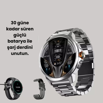 Şık Metal Kasa ve Değiştirilebilir Kordonlarla SW80 Smartwatch Yeni Nesil